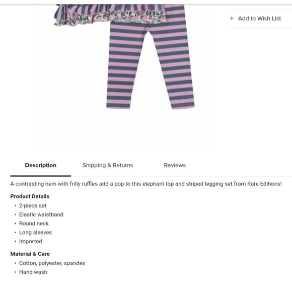 'RARE EDITIONS' TOP & PANTS ELEPHANT OUTFIT - Picture 15 of 16